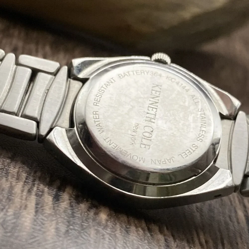 Kenneth Cole Silver Tone Stainless Steel Watch KC4144 Working